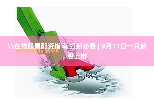 \在线股票配资指南 打新必看 | 9月11日一只新股上市