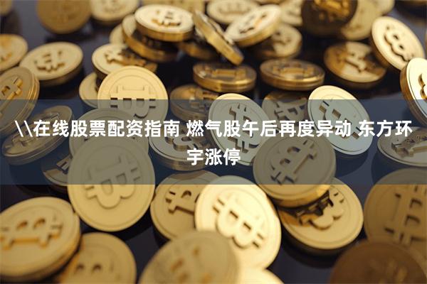 \在线股票配资指南 燃气股午后再度异动 东方环宇涨停
